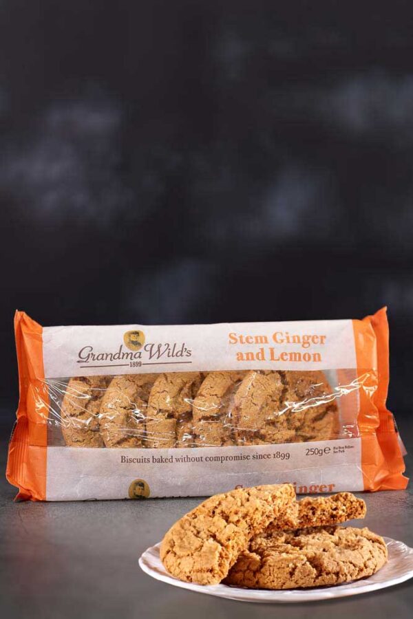 Grandma Wild's Stem Ginger and Lemon Cookies (250G)